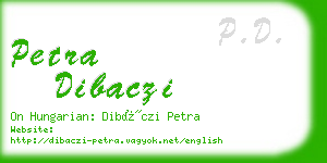 petra dibaczi business card
